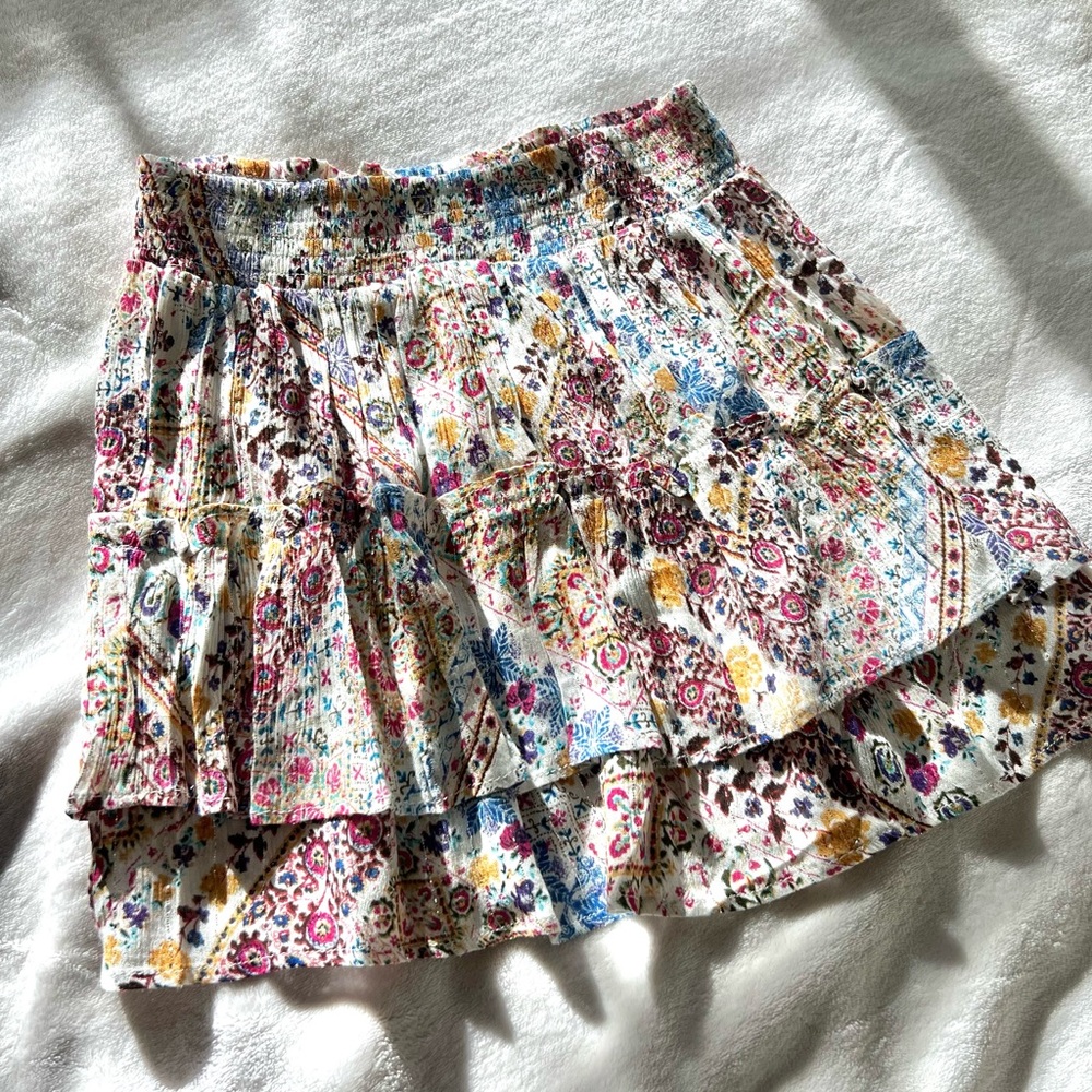 NWT Raga Mini Peplum Ruffled Flowy Boho Skirt - Picture 5 of 8
